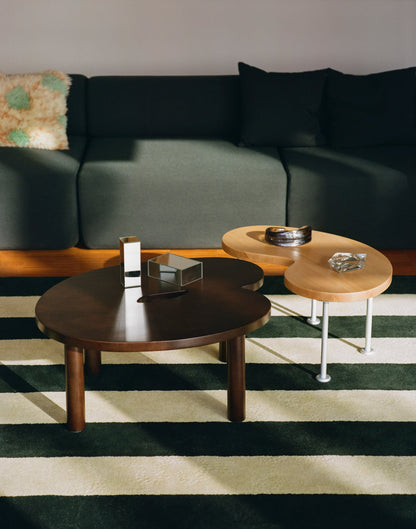 Worm coffee table, small, beech - steel