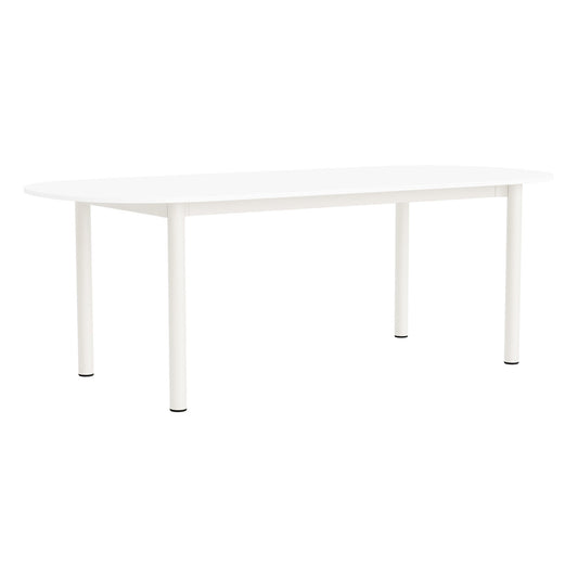 Annex table oblong, 220 x 95 cm, cream white - white laminate