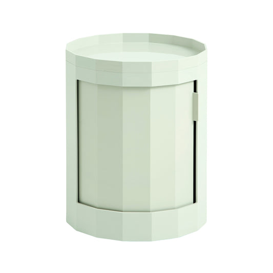 Facet cabinet incl. feet and castors, low, soft mint