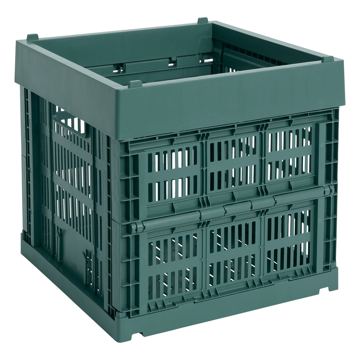 Colour Crate, Cube, recycled plastic, dark green