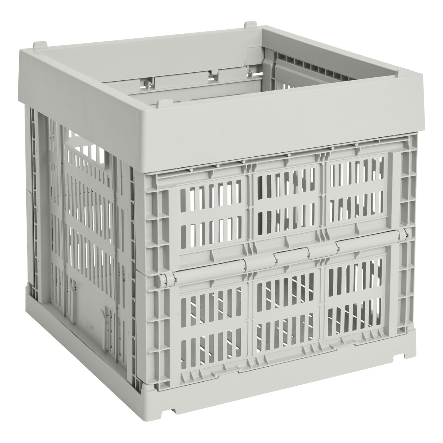 Colour Crate, Cube, recycled plastic, grey