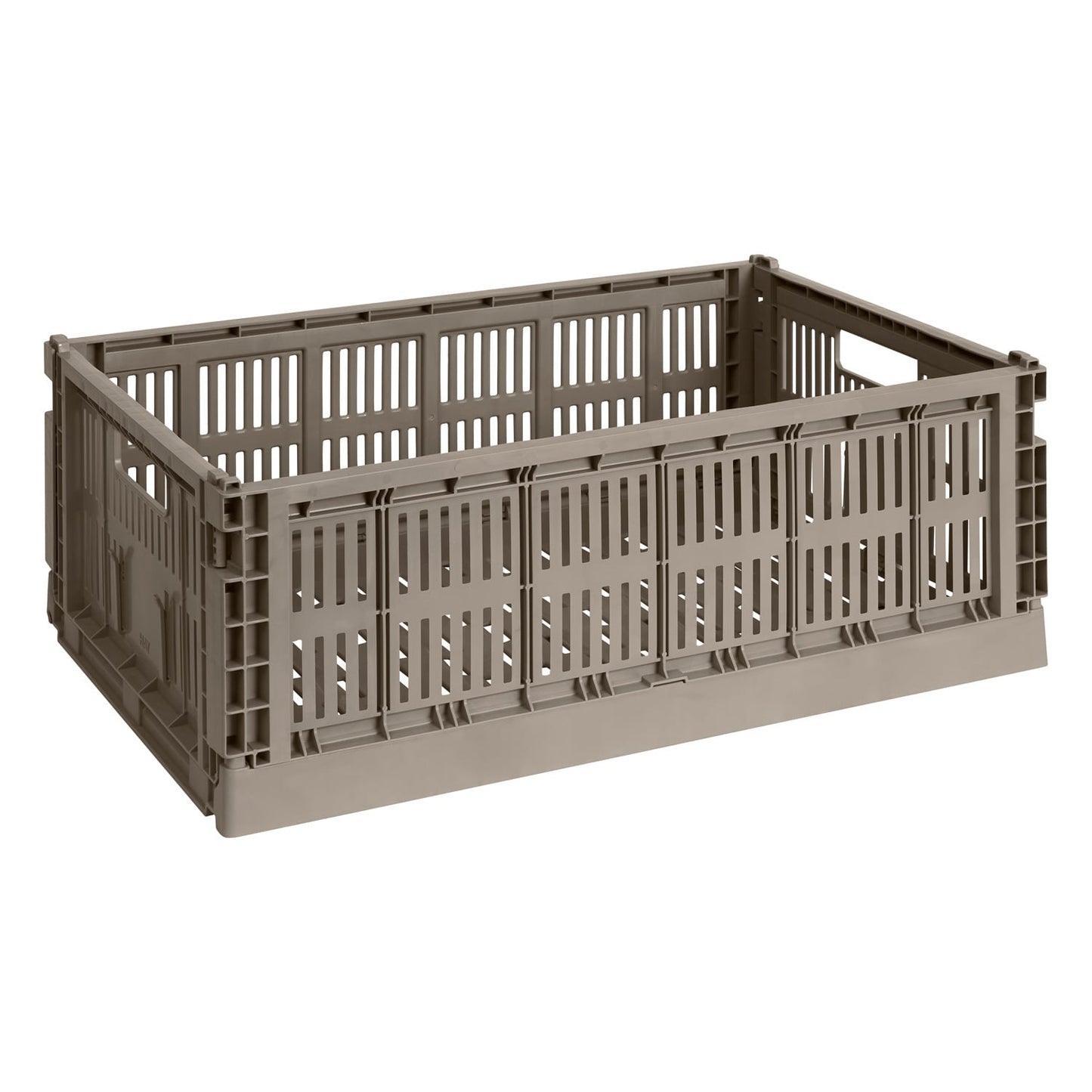Colour Crate, L, recycled plastic, warm grey