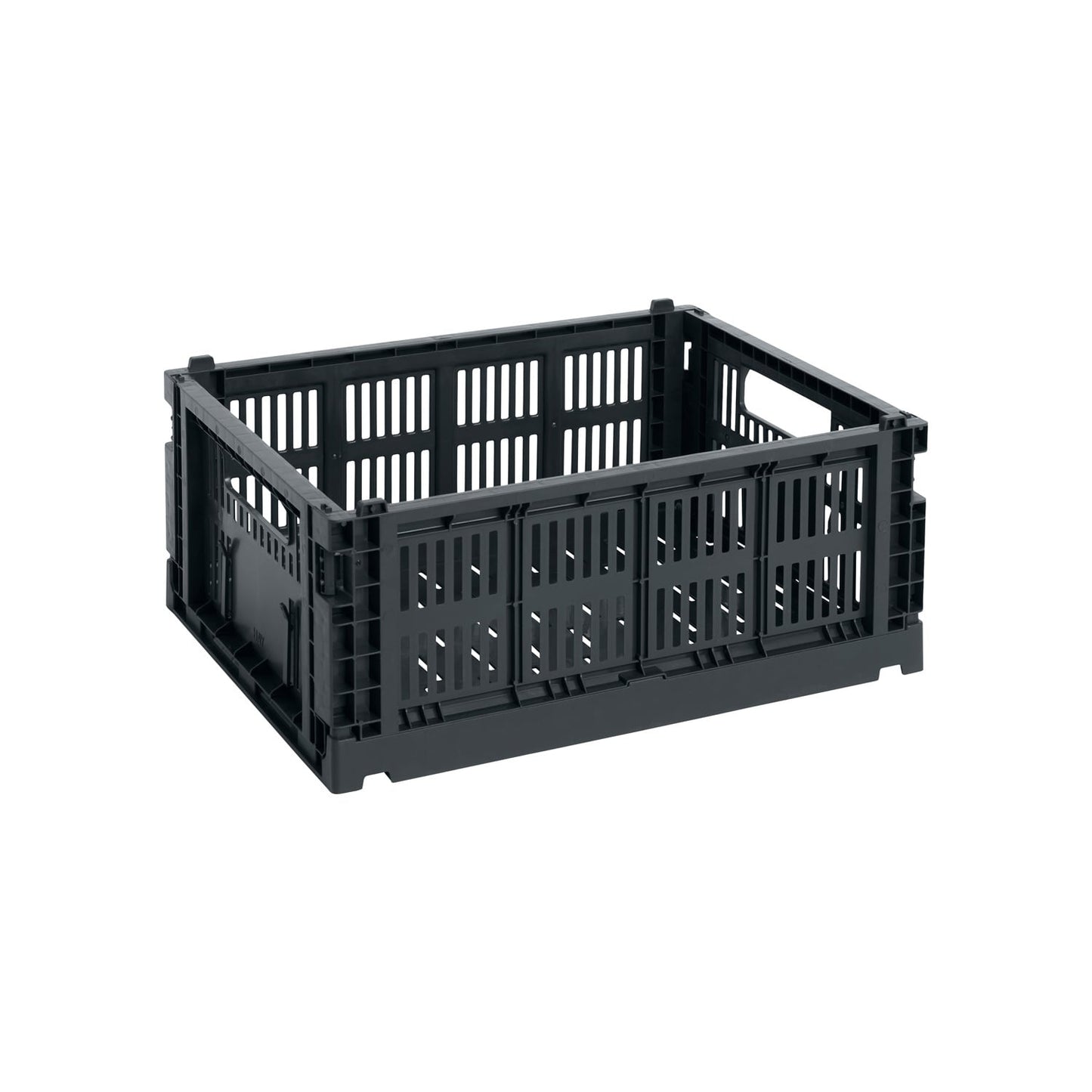 Colour Crate, M, recycled plastic, charcoal