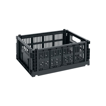 Colour Crate, M, recycled plastic, charcoal