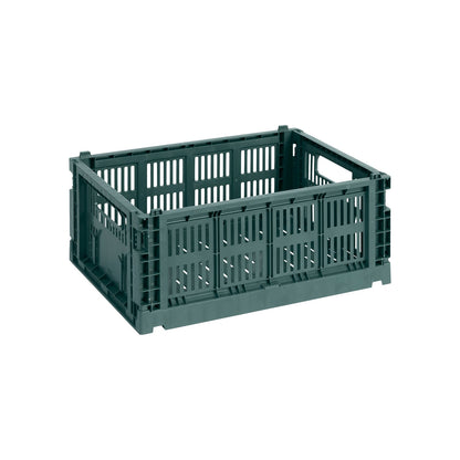 Colour Crate, M, recycled plastic, dark green