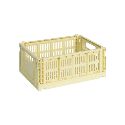 Colour Crate, M, recycled plastic, light yellow