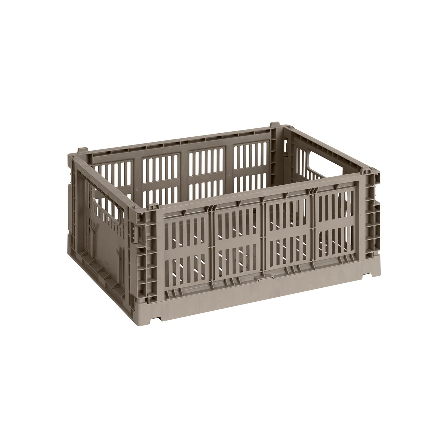 Colour Crate, M, recycled plastic, warm grey