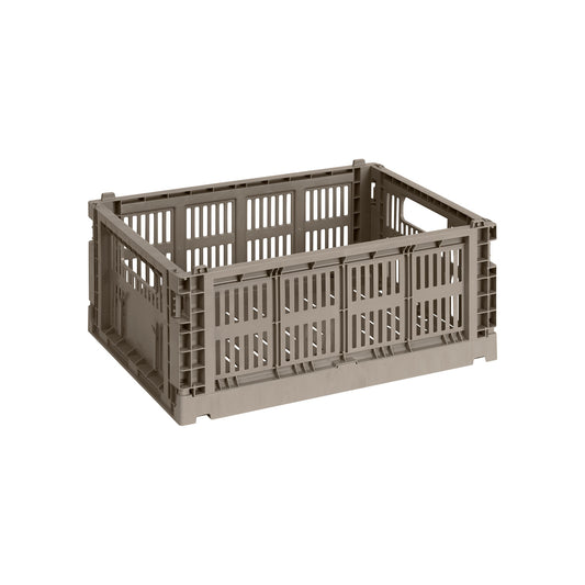 Colour Crate, M, recycled plastic, warm grey