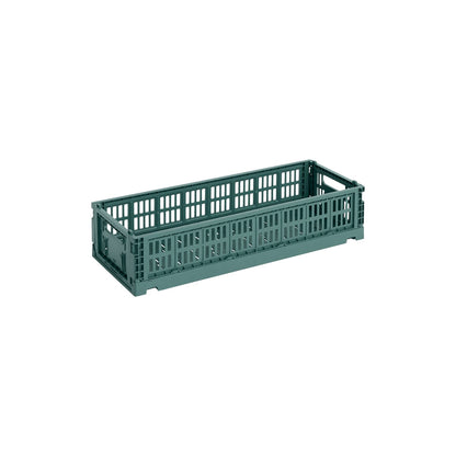 Colour Crate Mini, Oblong, recycled plastic, dark green