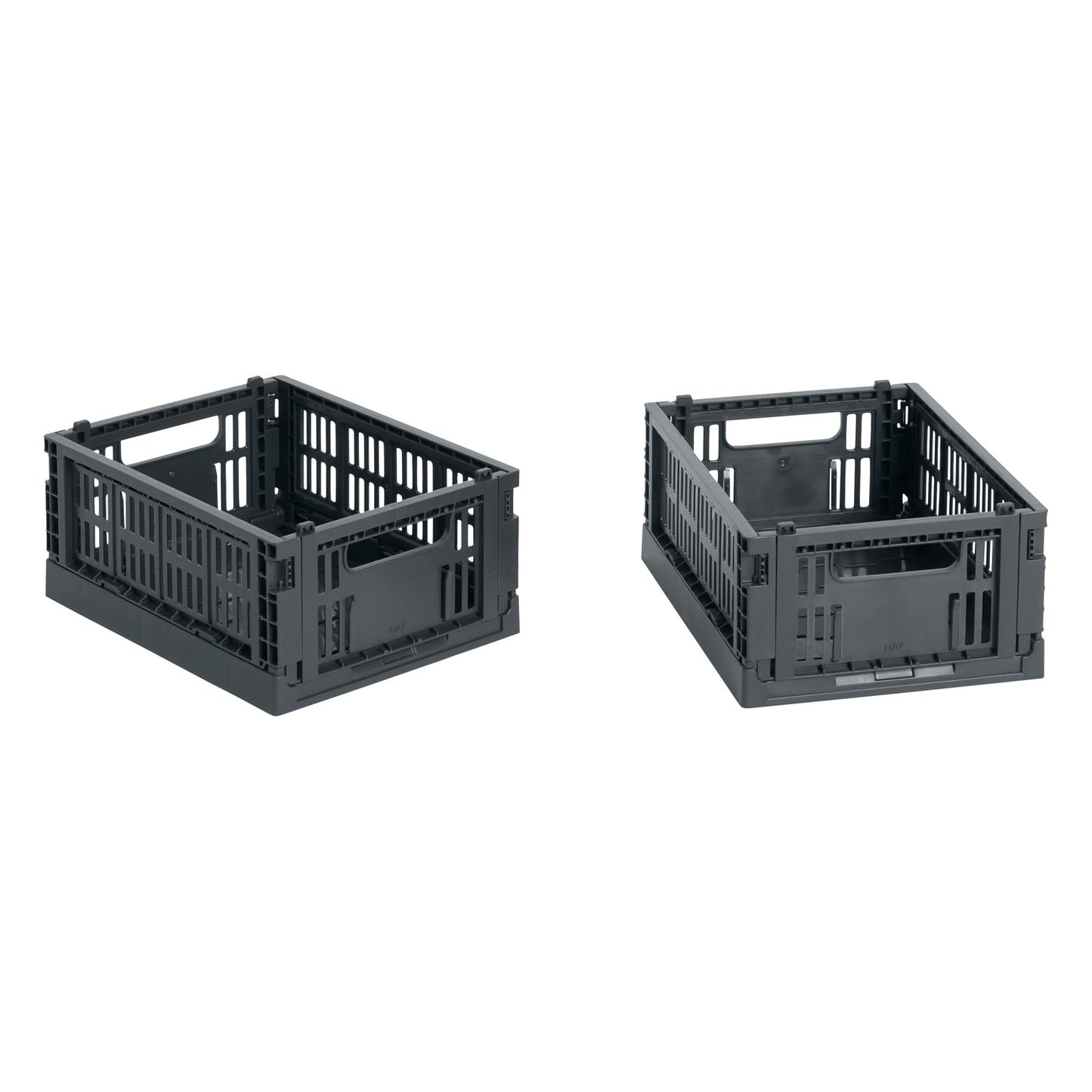 Colour Crate Mini, recycled plastic, 2 pcs, charcoal