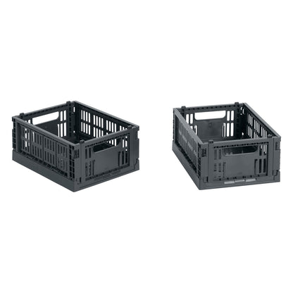 Colour Crate Mini, recycled plastic, 2 pcs, charcoal
