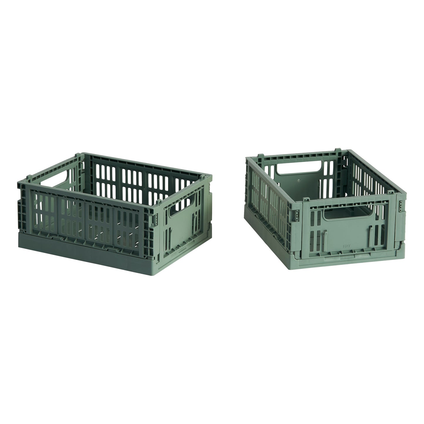 Colour Crate Mini, recycled plastic, 2 pcs, sage green