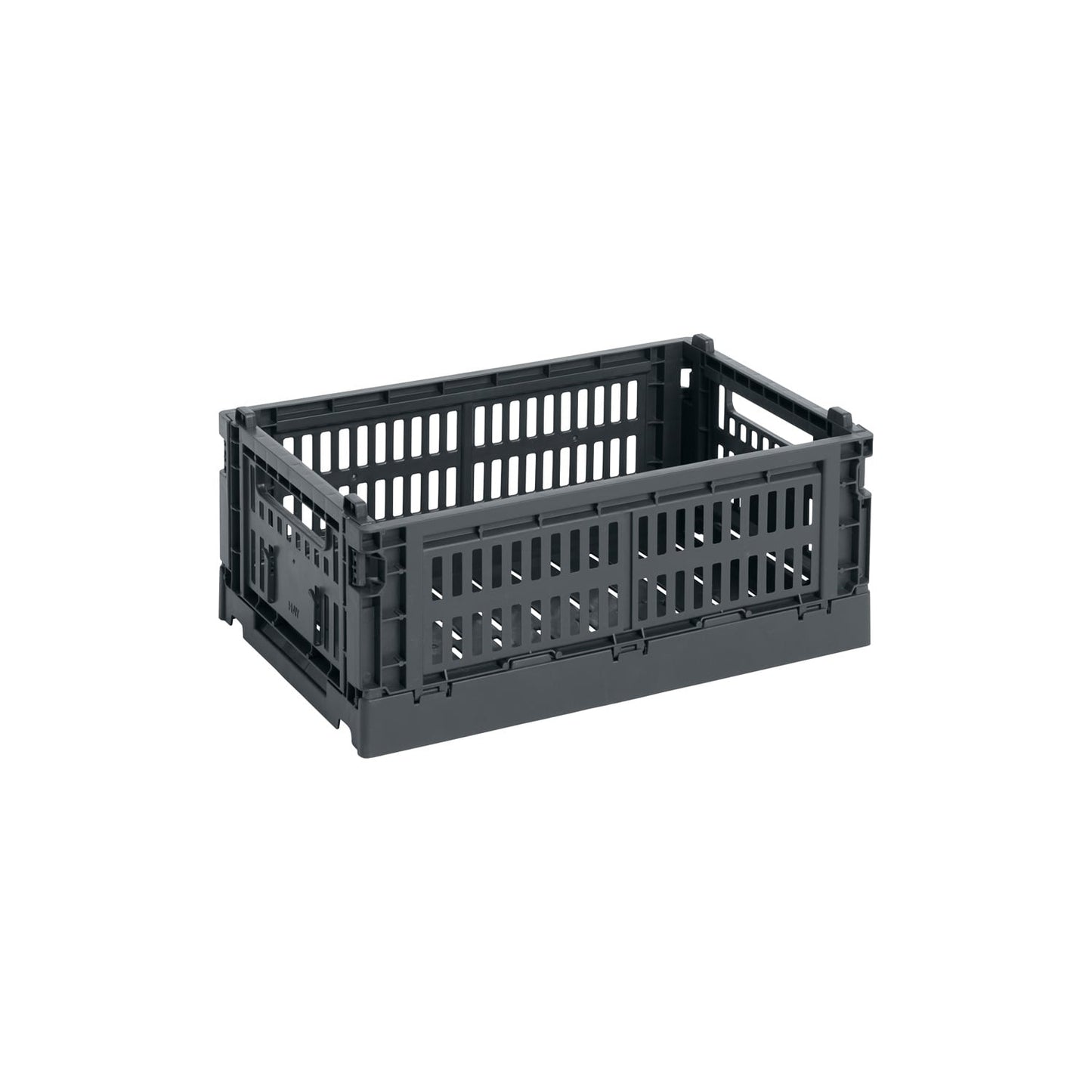 Colour Crate, S, recycled plastic, charcoal