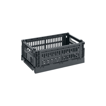 Colour Crate, S, recycled plastic, charcoal