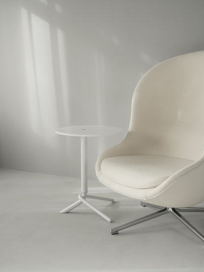 Lift side table, white