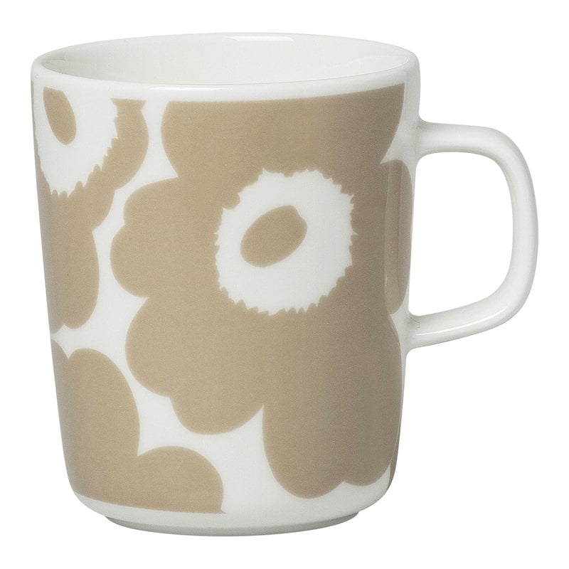 Oiva - Unikko mug 2,5 dl by Marimekko #white - beige #