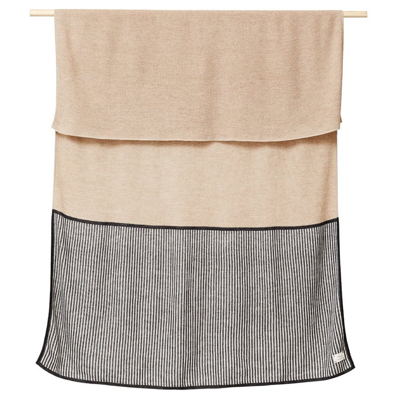 Aymara plaid by Form & Refine #170 x 130 cm, rib, light brown #