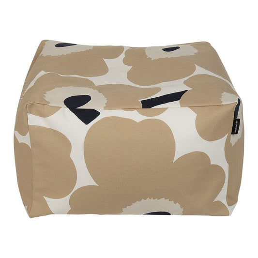 Unikko Puffi pouf by Marimekko #off white - beige - dark blue #