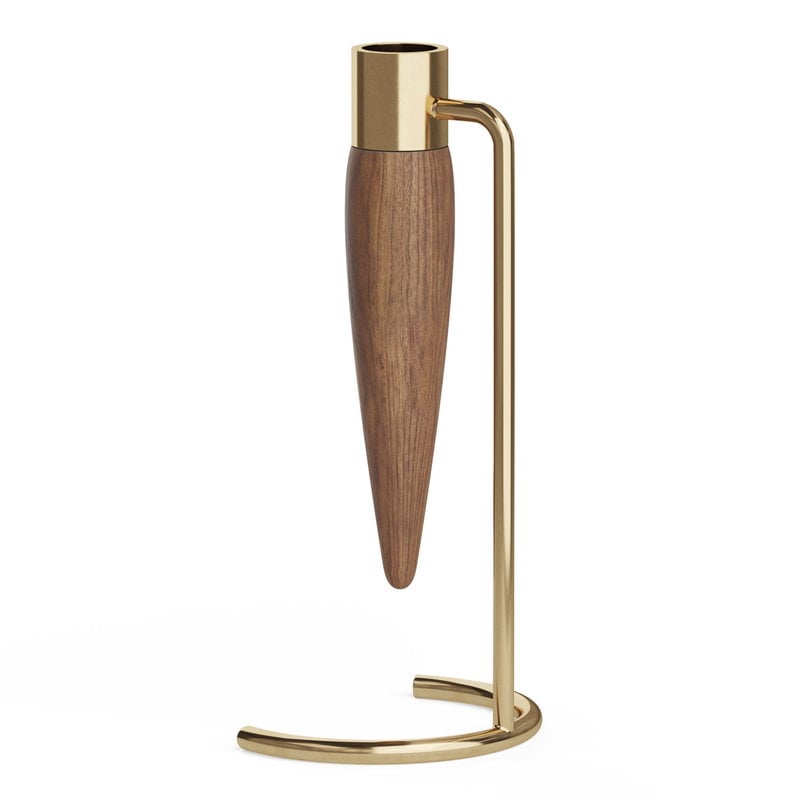 Umanoff candle holder by Audo Copenhagen #polished brass - walnut #