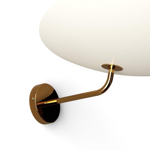 2059 Golden Brass Wall Lamp from Disderot