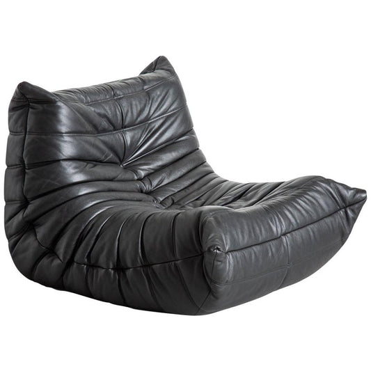 TOGO FIRESIDE CHAIR - leather bean bag with removable cover (Category - Leather | V)