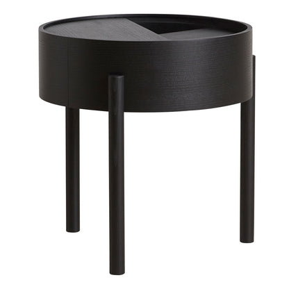 Arc side table, black painted ash