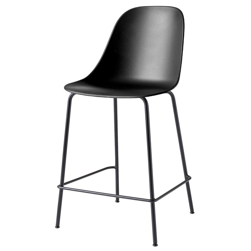 Harbour counter side chair 63 cm by Audo Copenhagen #black - black steel #