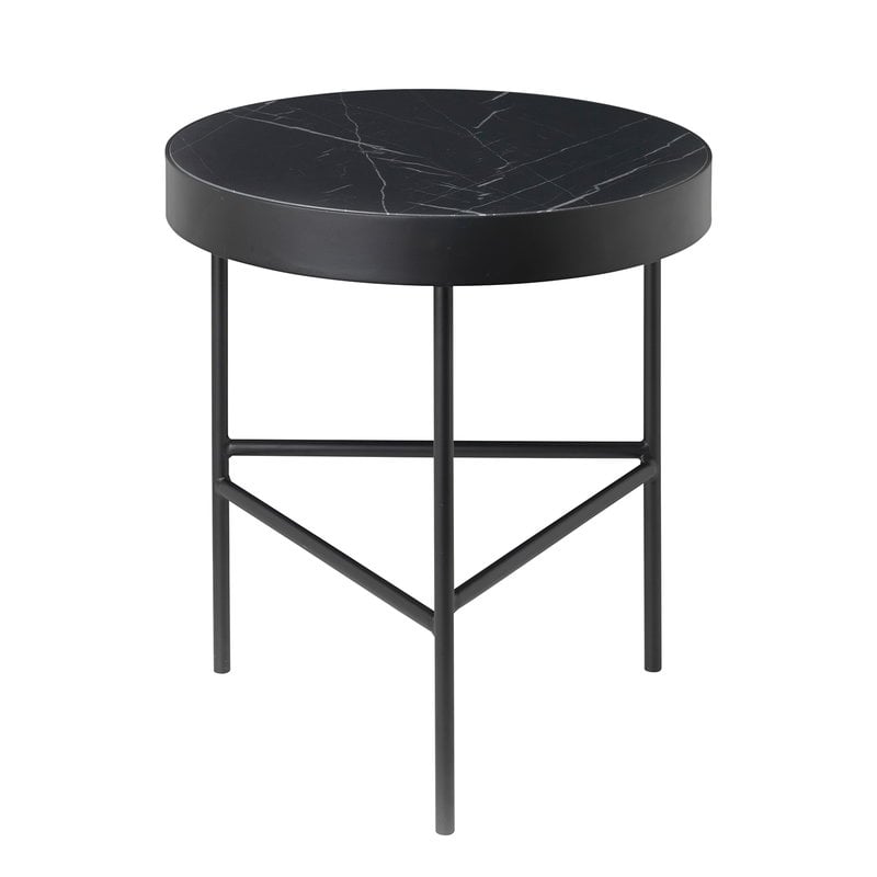 Marble table by ferm LIVING #medium, black #