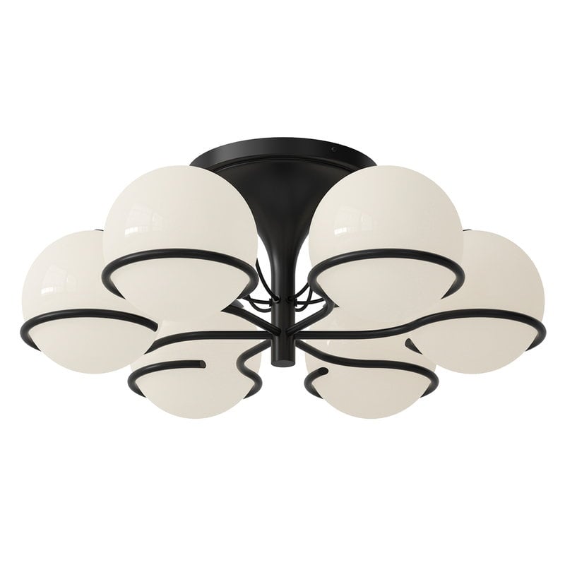Model 2042/6 ceiling lamp by Astep #20 cm, black #