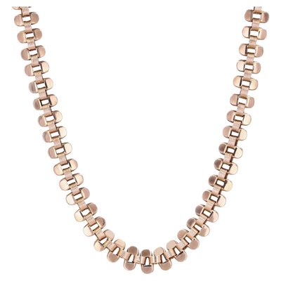 20th Century 18 Karat Rose Gold Choker Chain Necklace-OLU-1815860