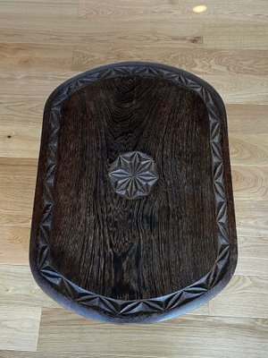 20th Century Africanist Brutalist Stool with Tray-QKG-1368289