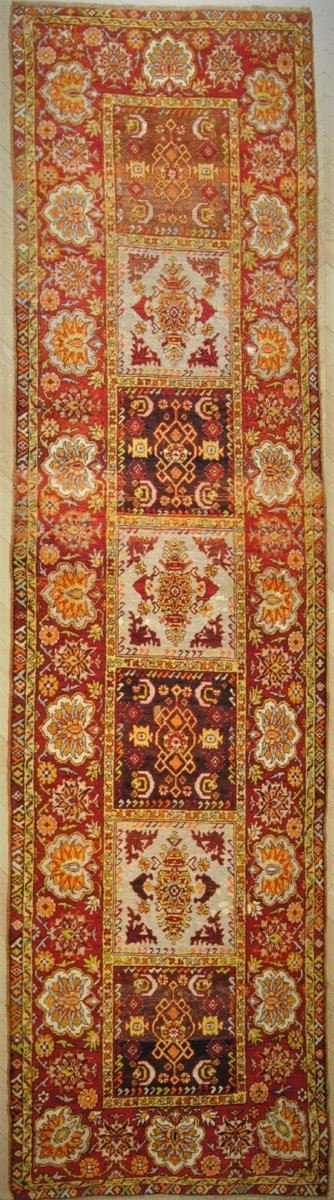 20th Century Anatolian Earth Colours Brown Red Yellow Rug, 1920s