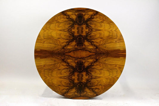 20th Century Art Deco Round Coffee Table in Burr Walnut, 1920s