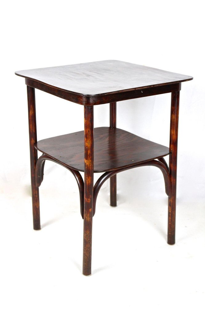 20th Century Art Nouveau Bentwood Side Table attributed to J&J Kohn, Austria, 1910s