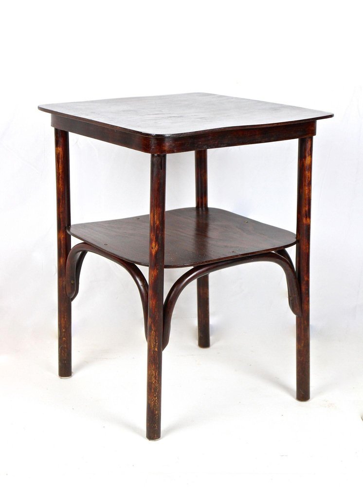 20th Century Art Nouveau Bentwood Side Table attributed to J&J Kohn, Austria, 1910s