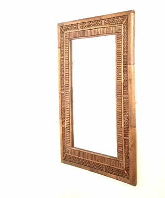 20th Century Bamboo Rattan Mirror, Italy, 1950s-ADN-2020259