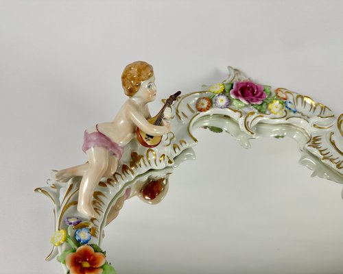 20th Century Baroque Mirror in Porcelain with Musical Putti by PMP, GDR-GYX-2025946