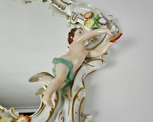 20th Century Baroque Mirror in Porcelain with Musical Putti by PMP, GDR-GYX-2025946