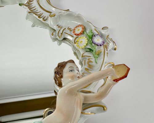 20th Century Baroque Mirror in Porcelain with Musical Putti by PMP, GDR-GYX-2025946