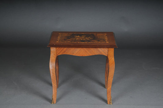 20th Century Baroque Style Inlaid Side Table