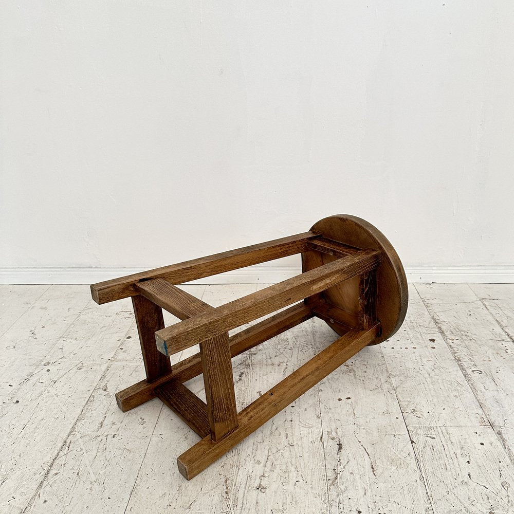 20th Century Bauhaus Stool in Beech, 1920s