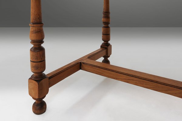 20th Century Belgian Oak Dining Table-YSY-1727701