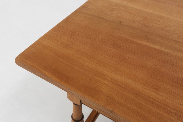 20th Century Belgian Oak Dining Table-YSY-1727701