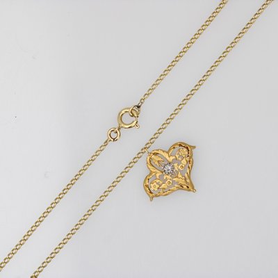 20th Century Belle Epoque Diamond 18 Karat Yellow Gold Necklace-OLU-1815854