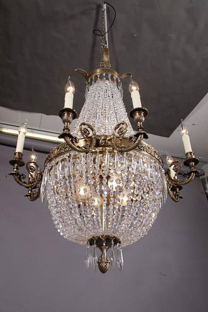 20th Century Biedermeier Basket Chandelier