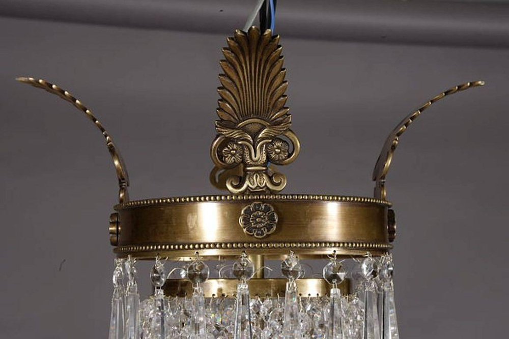 20th Century Biedermeier Basket Chandelier