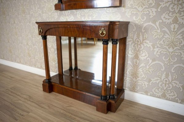 20th Century Biedermeier Set of Console Table and Mirror, 1960s, Set of 2-CYY-2031345