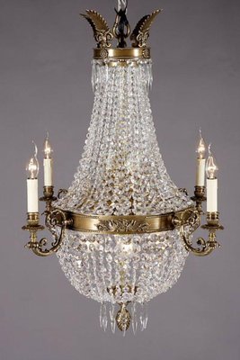 20th Century Biedermeier Style Basket Chandelier-FLW-1401806