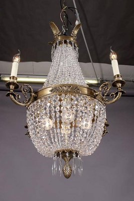 20th Century Biedermeier Style Basket Chandelier-FLW-1401806