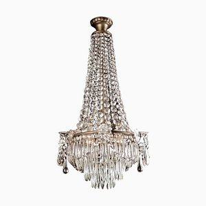 20th Century Biedermeier Style Nickel-Plated Brass Chandelier-FLW-1401856